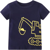 Toddler Boy Summer Clothes Outfits Kids Cotton Short Sleeve Shirt Shorts Set 2-7 Years