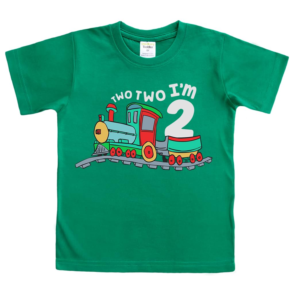 Unordinary Toddler 2nd Birthday Shirt boy Chugga Chugga Two Two Train im 2 Years Old Second Birthday Tshirt