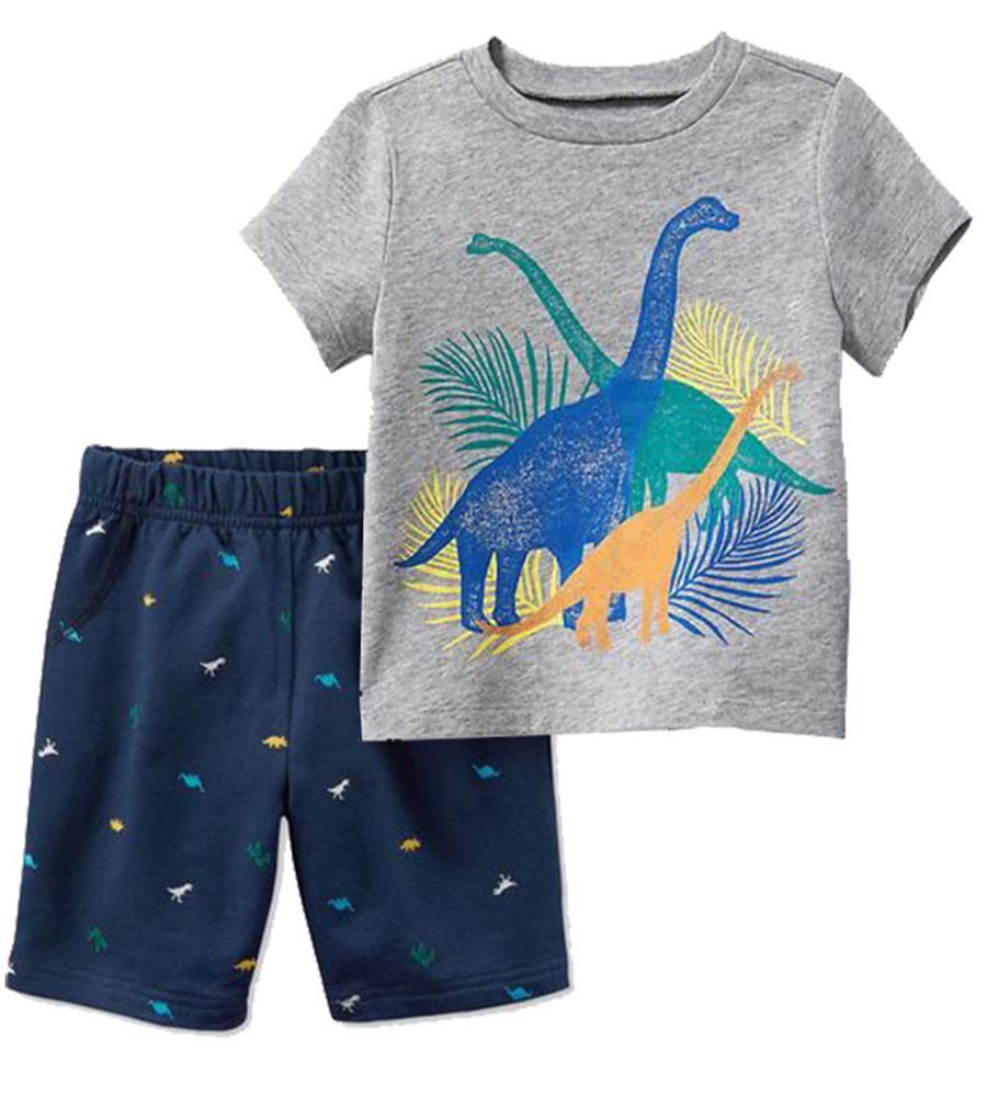 Bumeex Toddler Boys Cotton Clothing Sets Short Sleeve Tee and Shorts