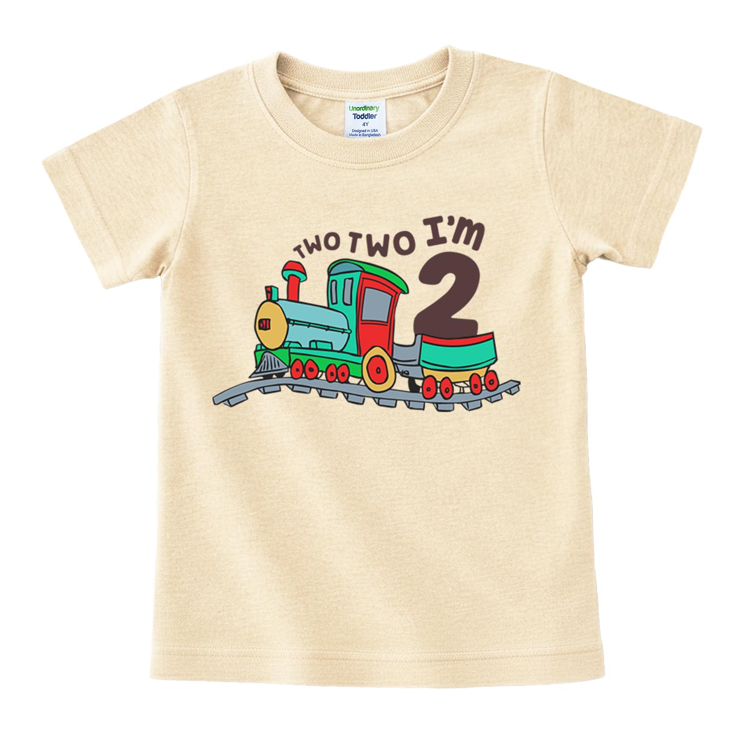 Unordinary Toddler 2nd Birthday Shirt boy Chugga Chugga Two Two Train im 2 Years Old Second Birthday Tshirt