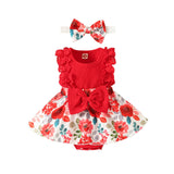 Baby Girl Clothes Newborn Romper Dress Infant Lace Ruffle Sleeveless Summer Outfits with Headband 0-12 Months