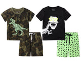 Toddler Boy Summer Clothes Outfits Kids Cotton Short Sleeve Shirt Shorts Set 2-7 Years