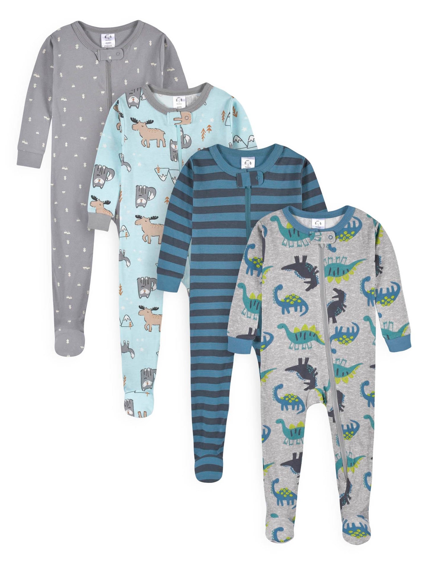 Gerber Baby-Boys Baby-Boys 4-pack Footed Pajamas