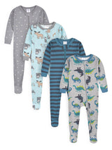 Gerber Baby-Boys Baby-Boys 4-pack Footed Pajamas