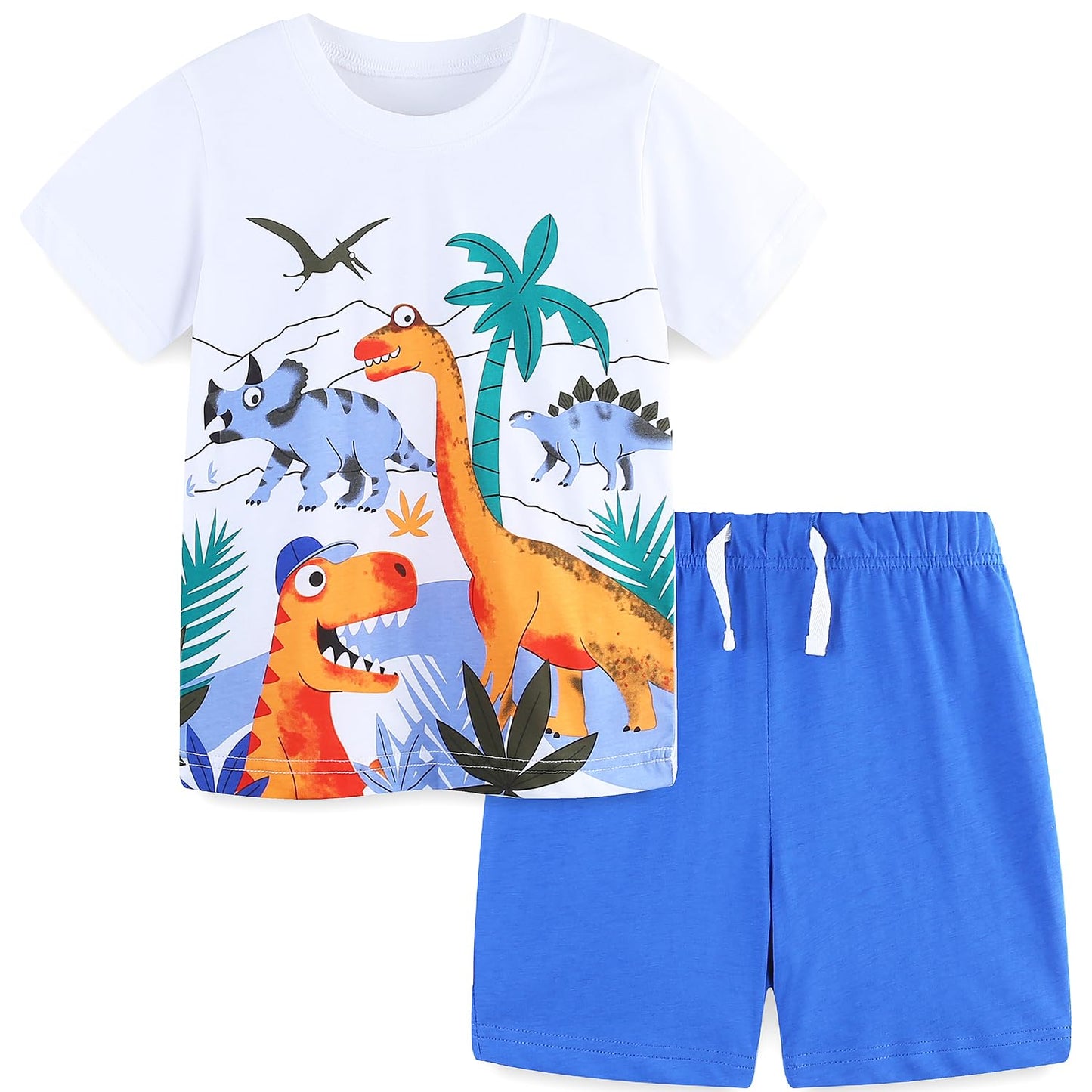 Bumeex Toddler Boys Cotton Clothing Sets Short Sleeve Tee and Shorts