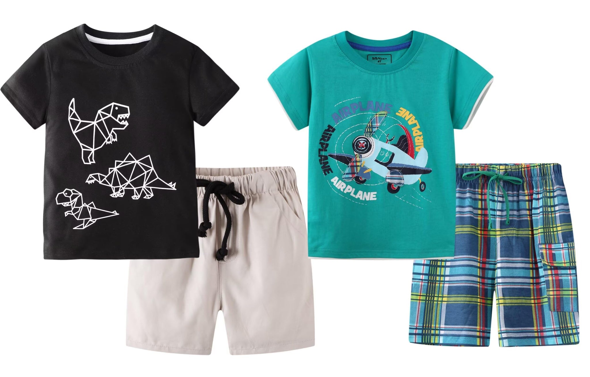 Toddler Boy Summer Clothes Outfits Kids Cotton Short Sleeve Shirt Shorts Set 2-7 Years