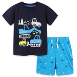 Bumeex Toddler Boys Cotton Clothing Sets Short Sleeve Tee and Shorts