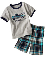 Bumeex Toddler Boys Cotton Clothing Sets Short Sleeve Tee and Shorts