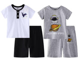 Toddler Boy Summer Clothes Outfits Kids Cotton Short Sleeve Shirt Shorts Set 2-7 Years