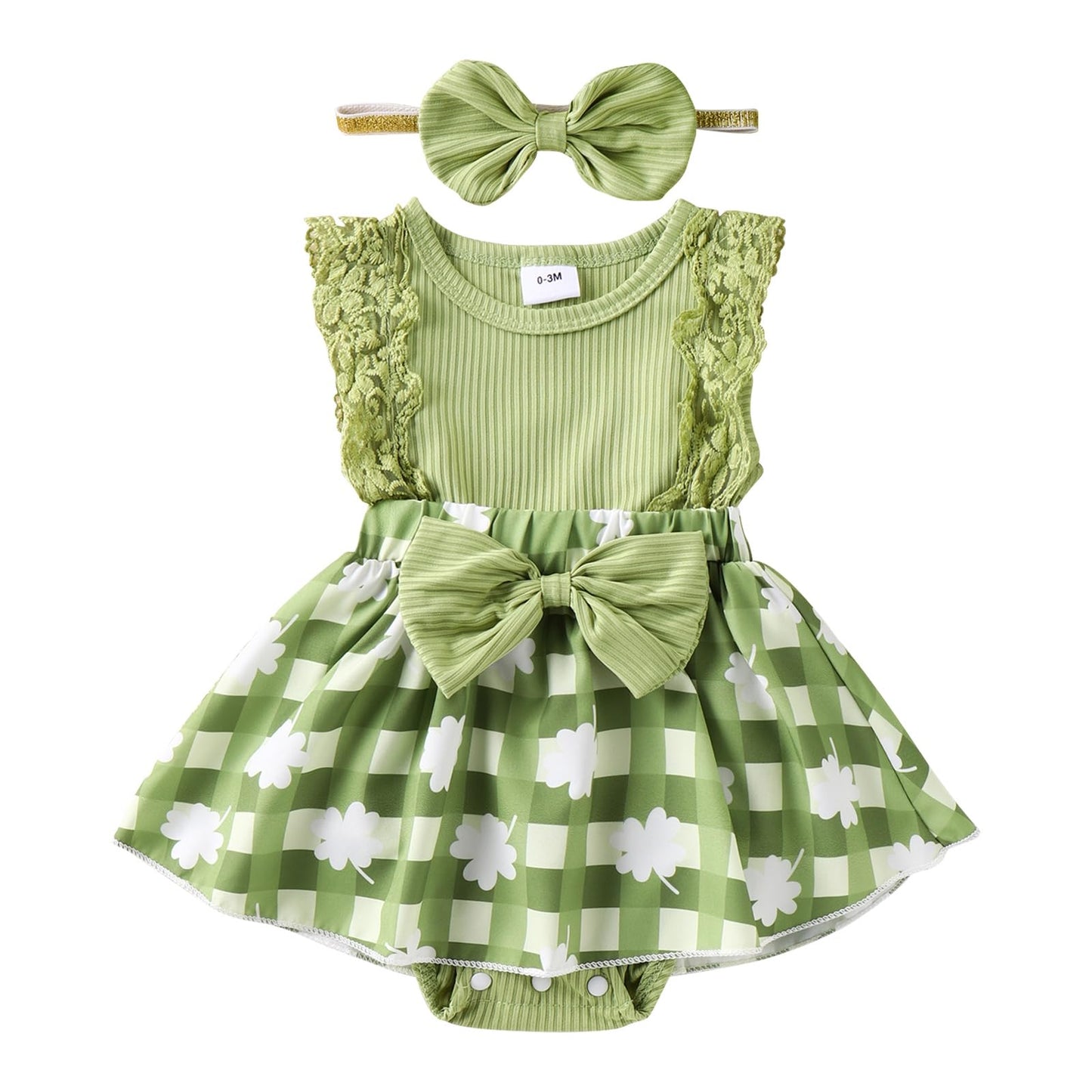 Baby Girl Clothes Newborn Romper Dress Infant Lace Ruffle Sleeveless Summer Outfits with Headband 0-12 Months