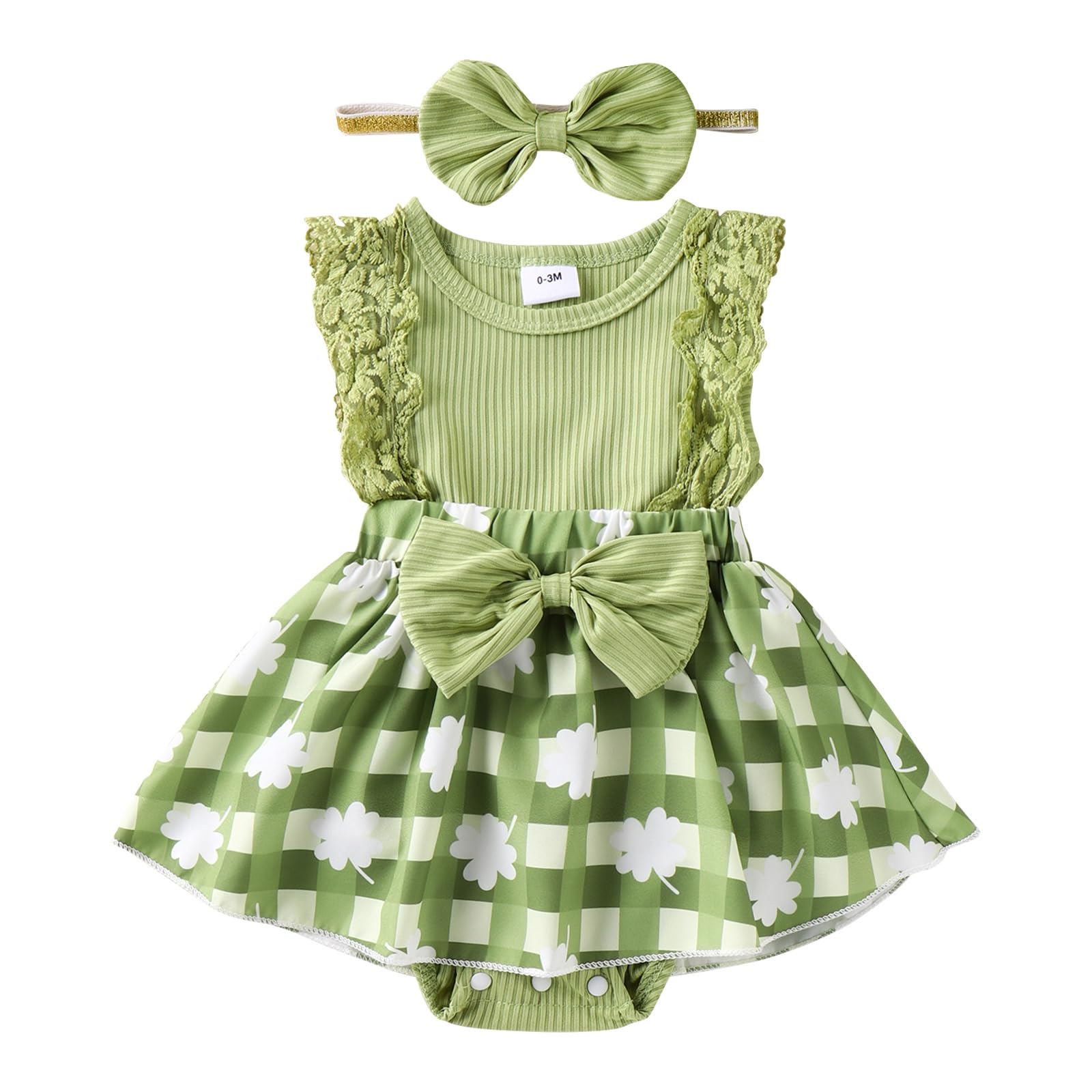 Baby Girl Clothes Newborn Romper Dress Infant Lace Ruffle Sleeveless Summer Outfits with Headband 0-12 Months