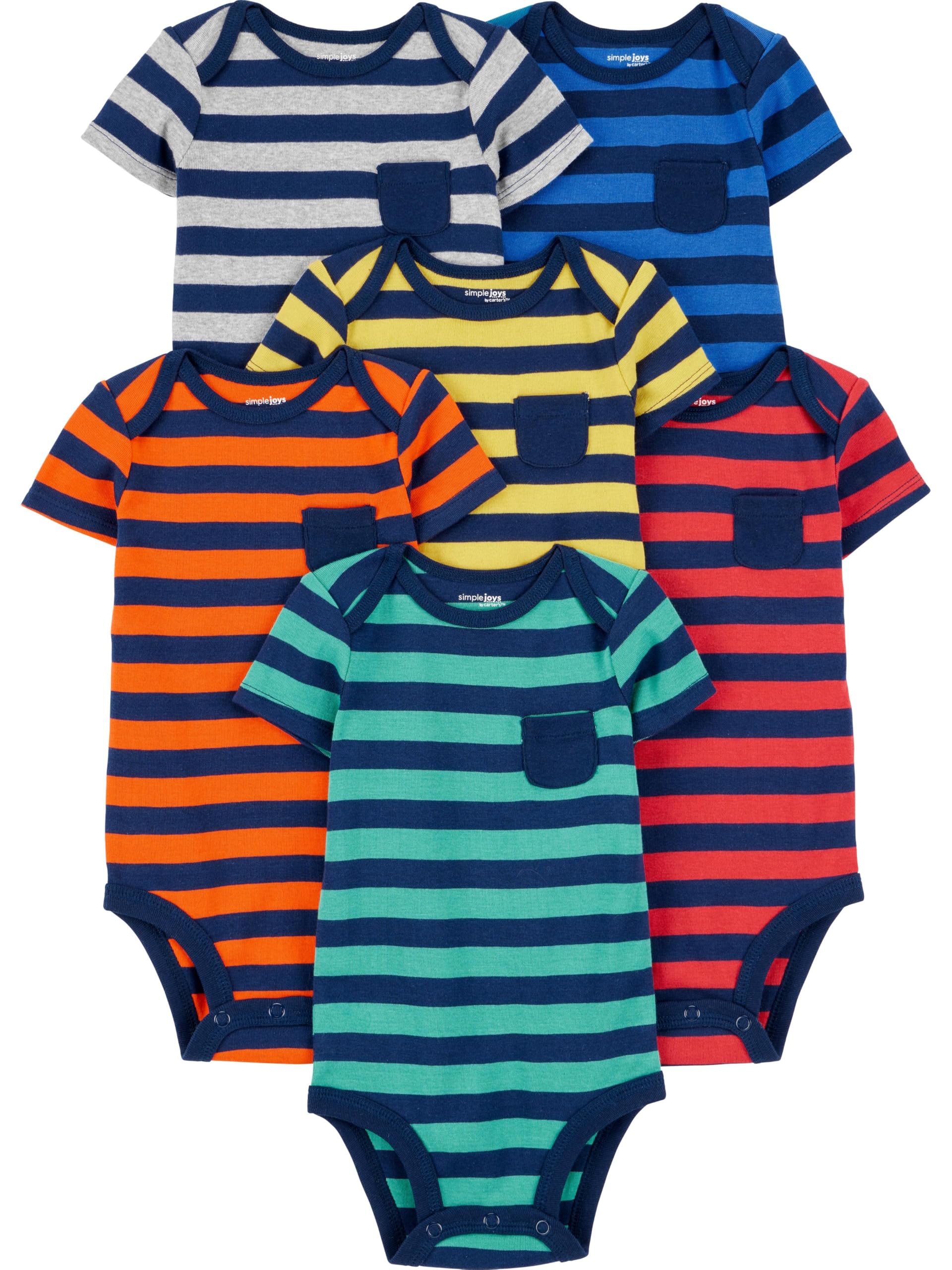 Simple Joys by Carter's Baby-Boys 6-Pack Short-Sleeve Bodysuit