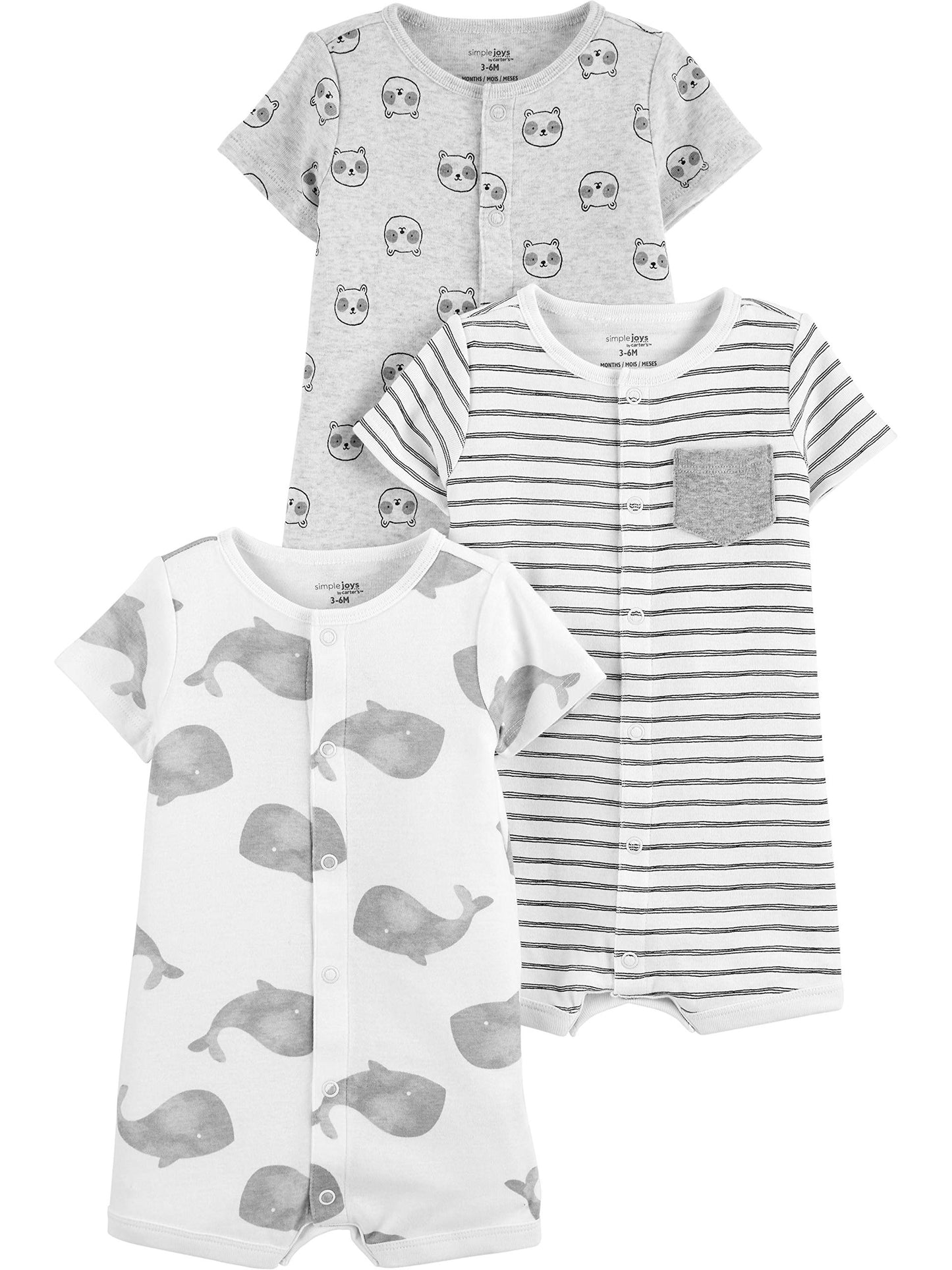 Simple Joys by Carter's Baby 3-Pack Snap-up Rompers