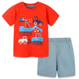 Bumeex Toddler Boys Cotton Clothing Sets Short Sleeve Tee and Shorts