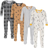 Gerber Baby-Boys Baby-Boys 4-pack Footed Pajamas