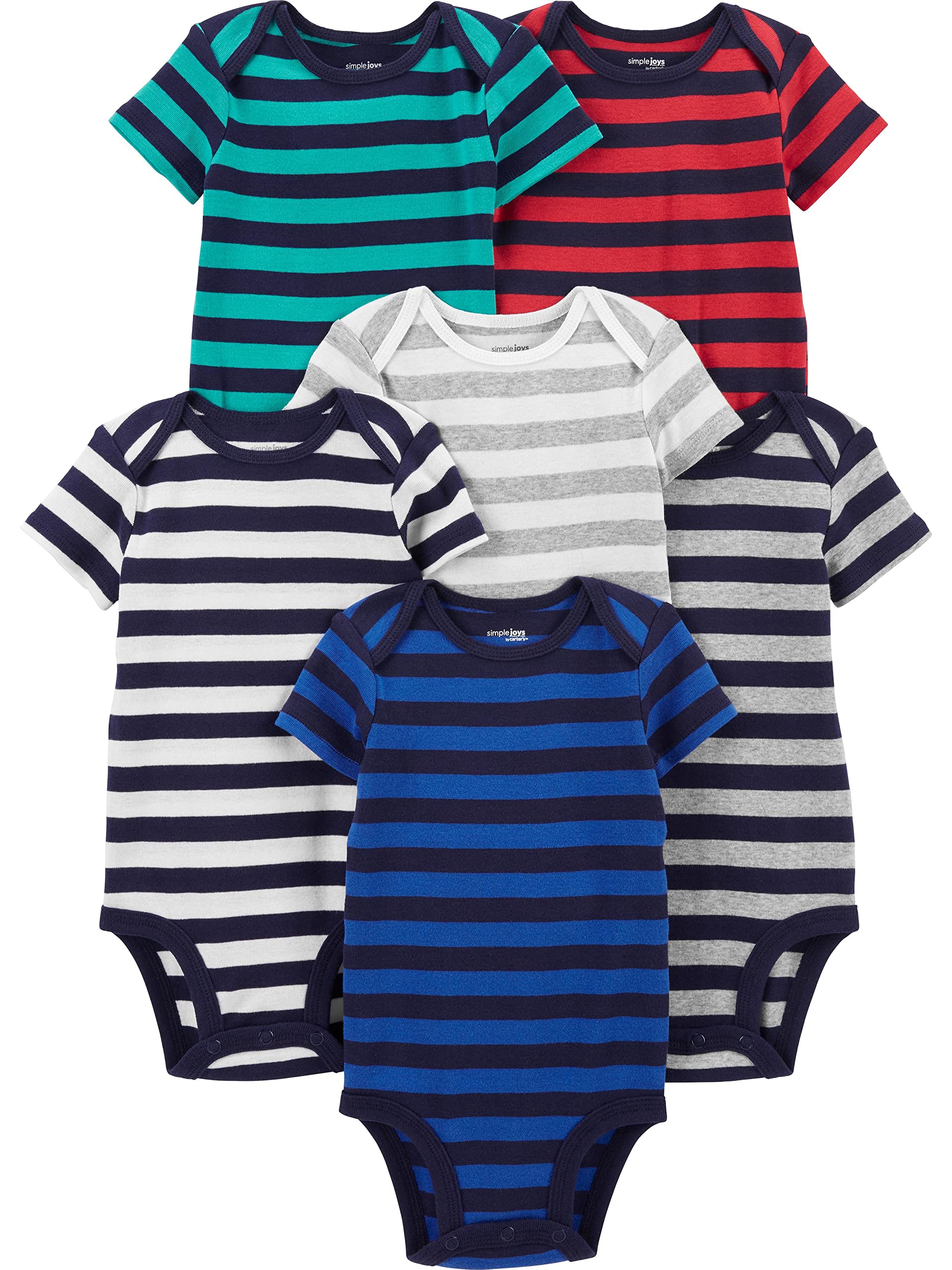 Simple Joys by Carter's Baby-Boys 6-Pack Short-Sleeve Bodysuit