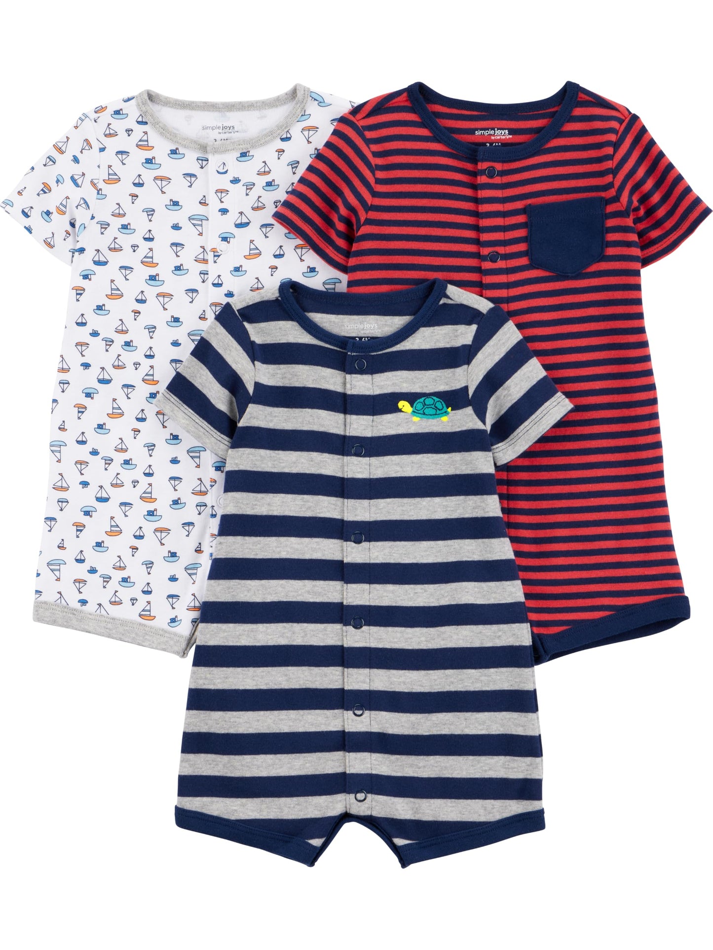Simple Joys by Carter's Baby 3-Pack Snap-up Rompers