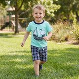 Bumeex Toddler Boys Cotton Clothing Sets Short Sleeve Tee and Shorts
