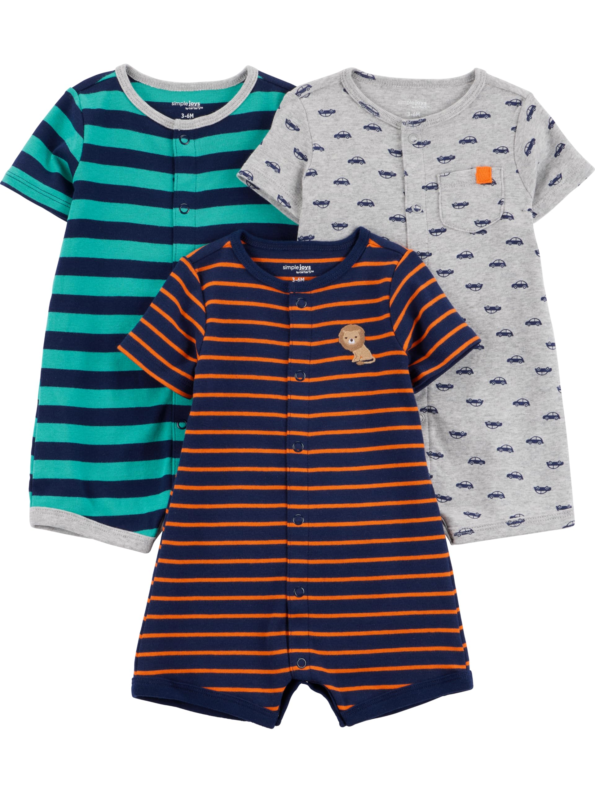 Simple Joys by Carter's Baby 3-Pack Snap-up Rompers
