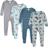 Gerber Baby-Boys Baby-Boys 4-pack Footed Pajamas