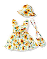 Renotemy Newborn Infant Baby Girl Dresses Summer Outfits Boho Casual Sundress Gifts Toddler Clothes for Girl with Hat and Bag