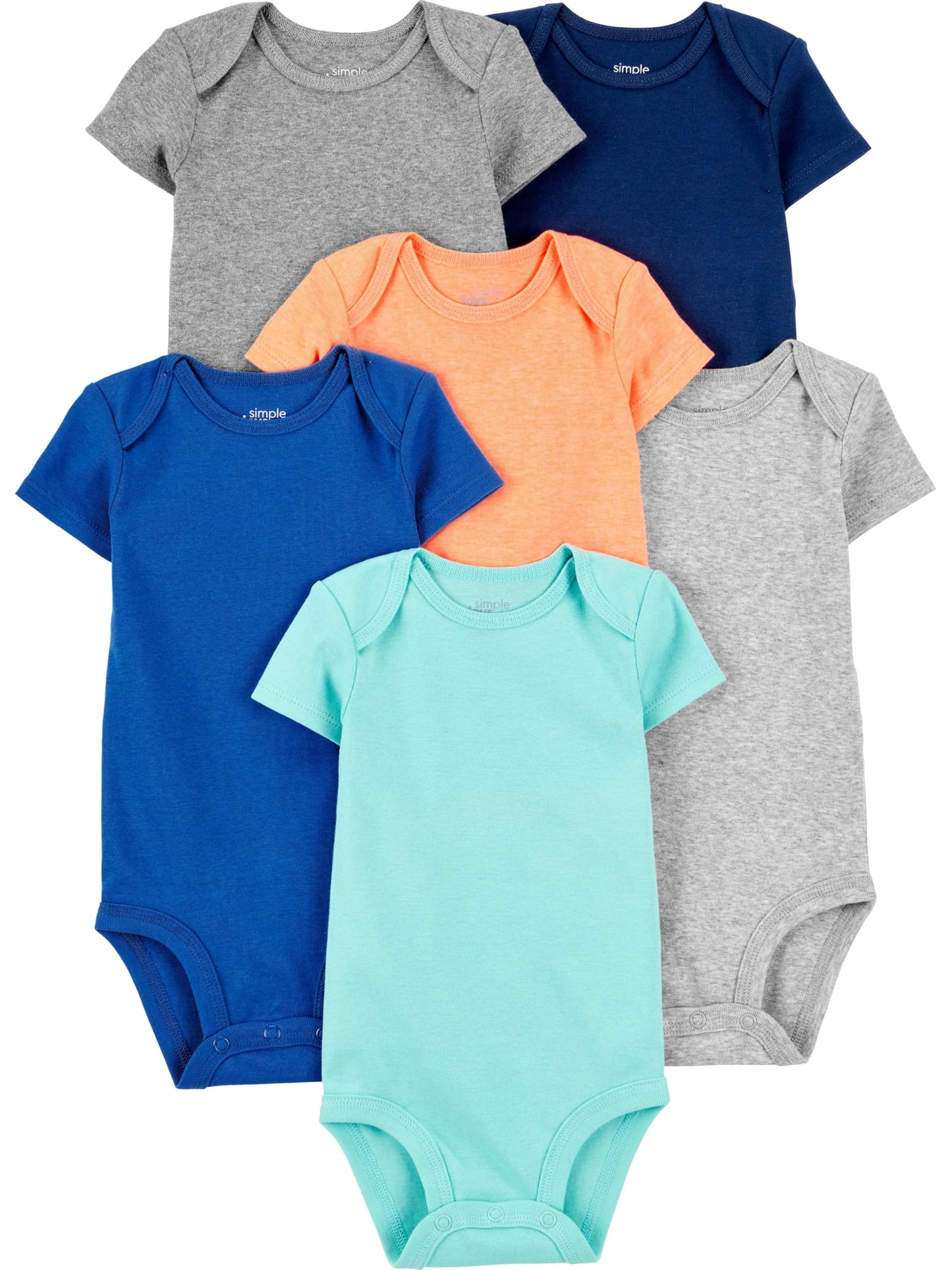 Simple Joys by Carter's Baby-Boys 6-Pack Short-Sleeve Bodysuit
