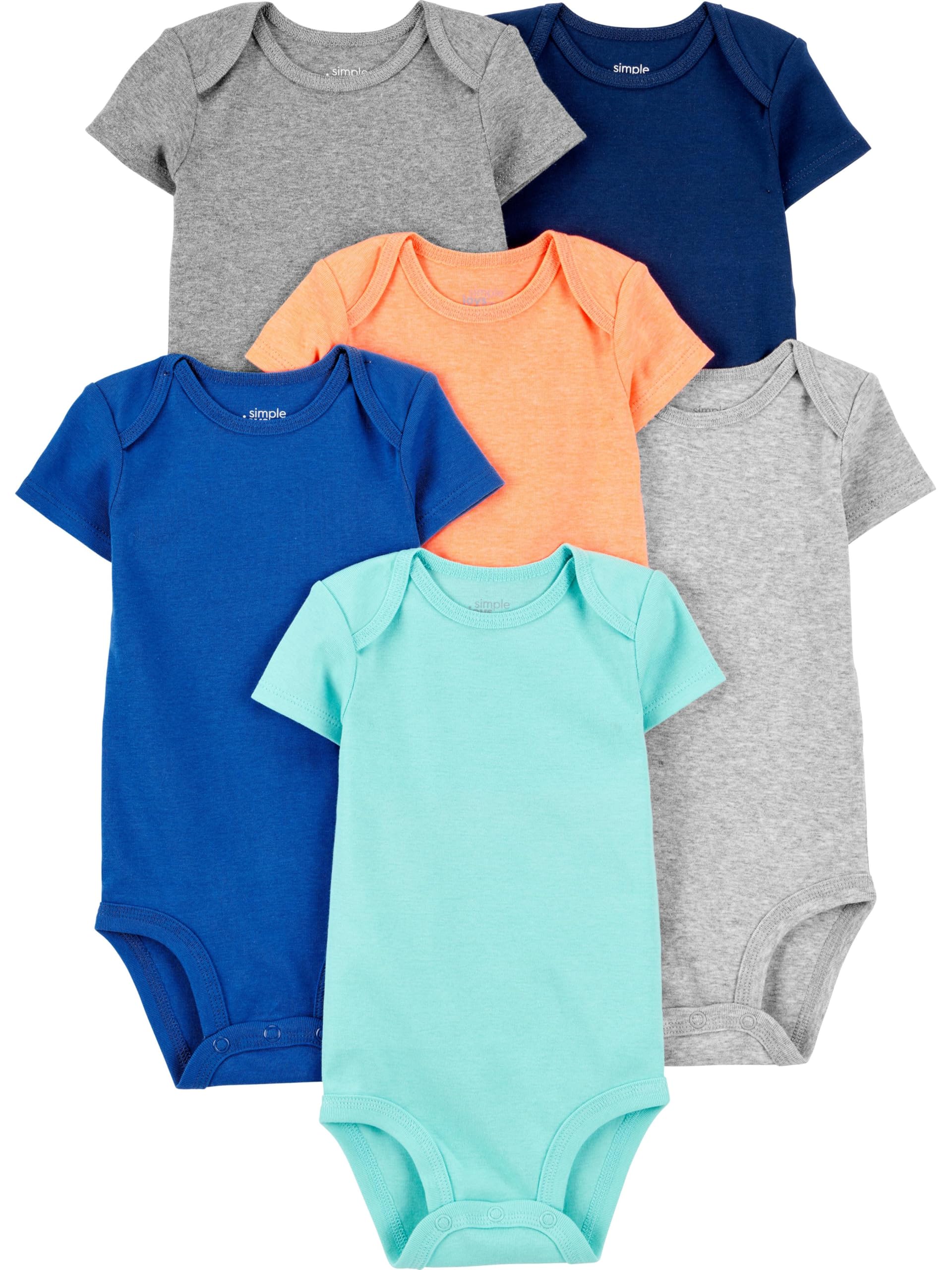 Simple Joys by Carter's Baby-Boys 6-Pack Short-Sleeve Bodysuit
