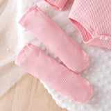 Baby Girl Clothes Newborn Fall Winter Outfit Ruffled Long Sleeve Romper Lace Dress Headband Skirt Set 0-18 Months