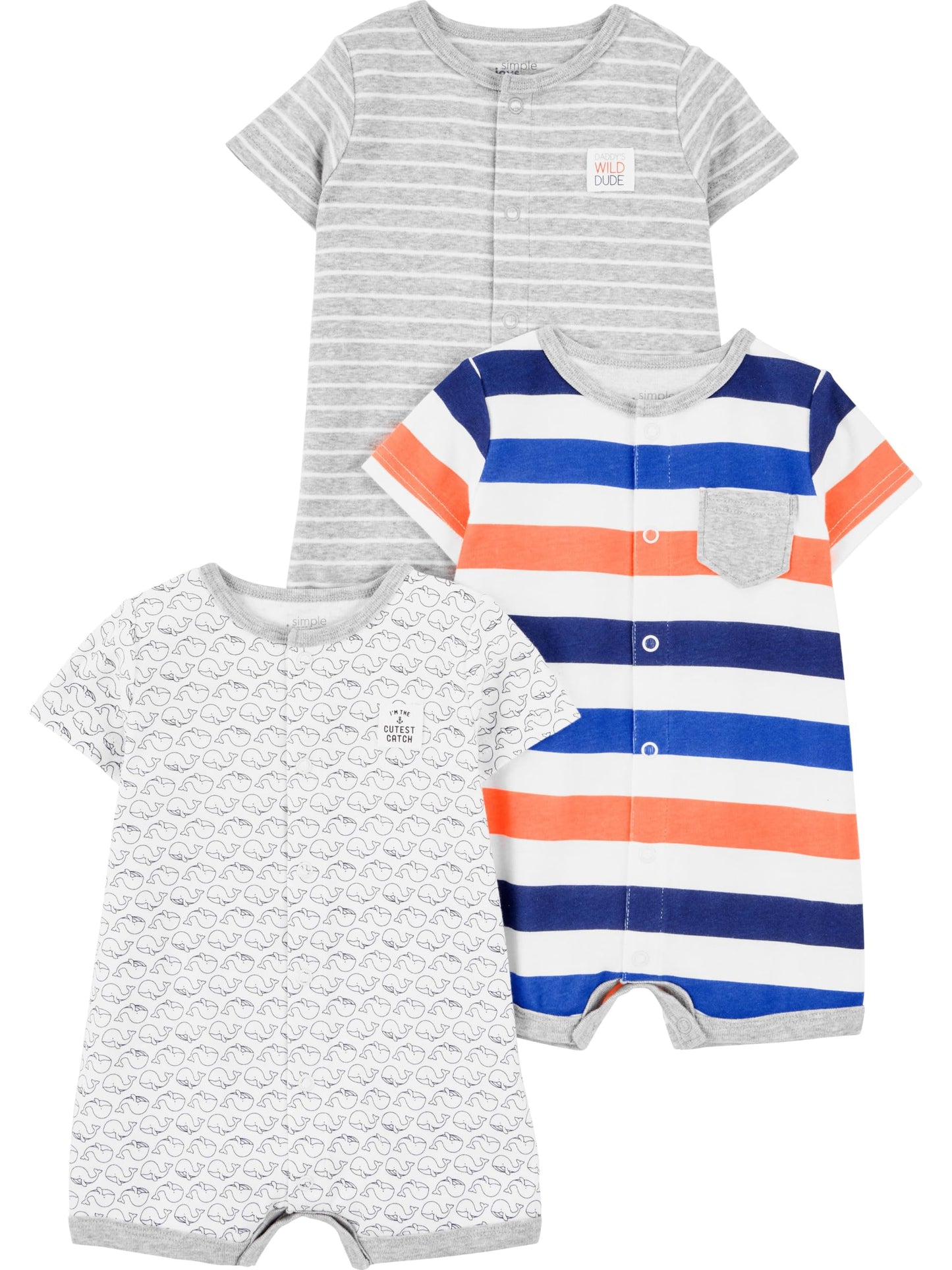 Simple Joys by Carter's Baby 3-Pack Snap-up Rompers