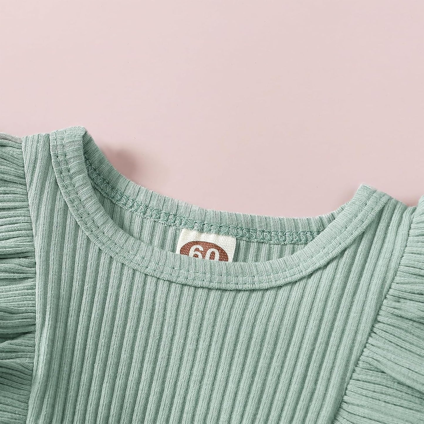 Hnyenmcko Newborn Baby Girl Summer Romper Dress Infant Fly Sleeve Flower Embroidery Mesh Tulle Skirt Hem Ribbed Bodysuit