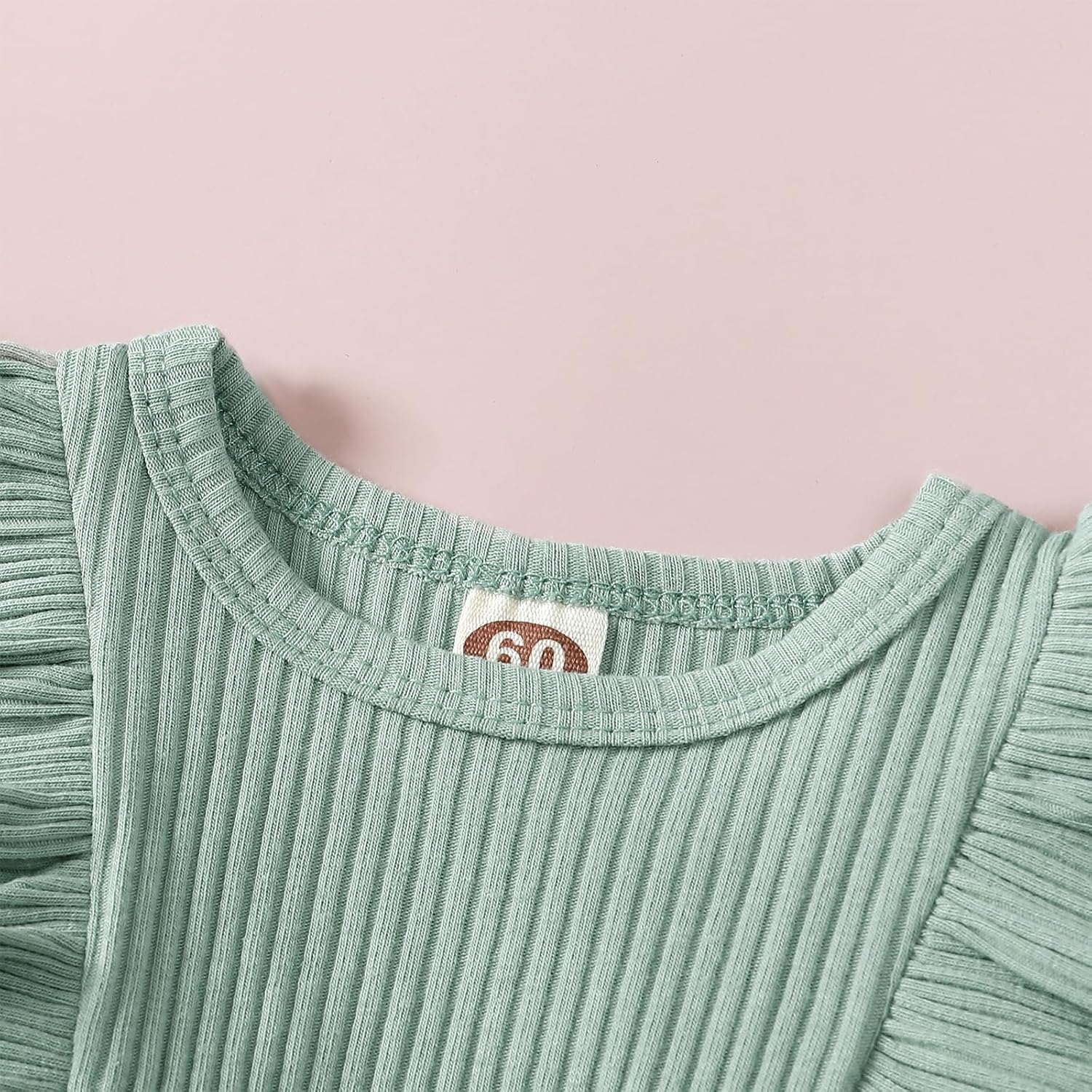 Hnyenmcko Newborn Baby Girl Summer Romper Dress Infant Fly Sleeve Flower Embroidery Mesh Tulle Skirt Hem Ribbed Bodysuit