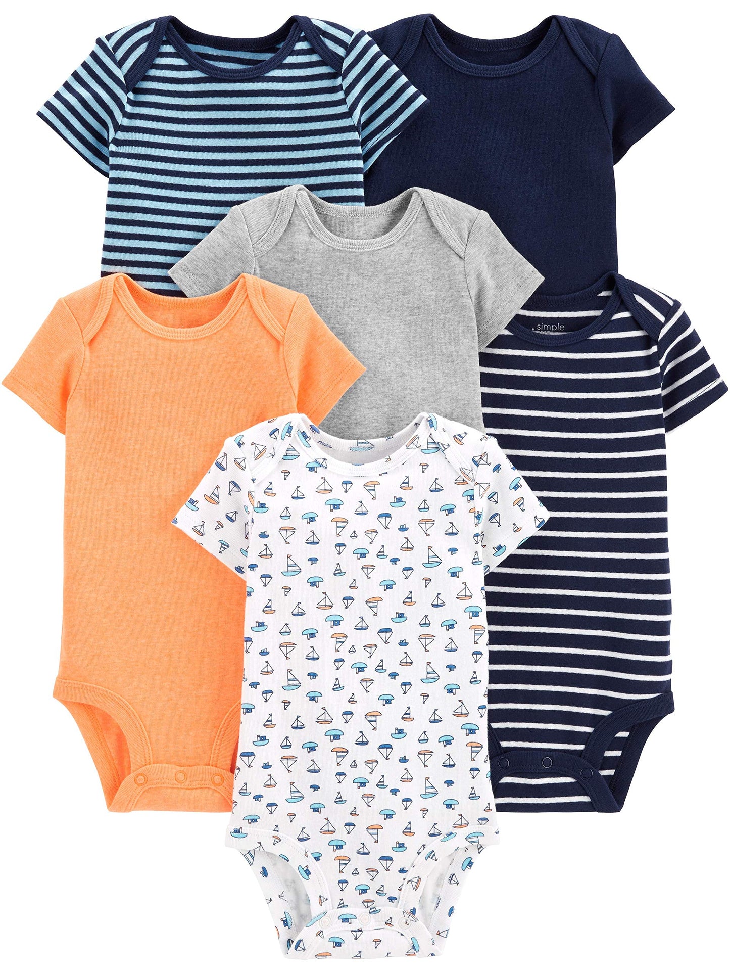 Simple Joys by Carter's Baby-Boys 6-Pack Short-Sleeve Bodysuit