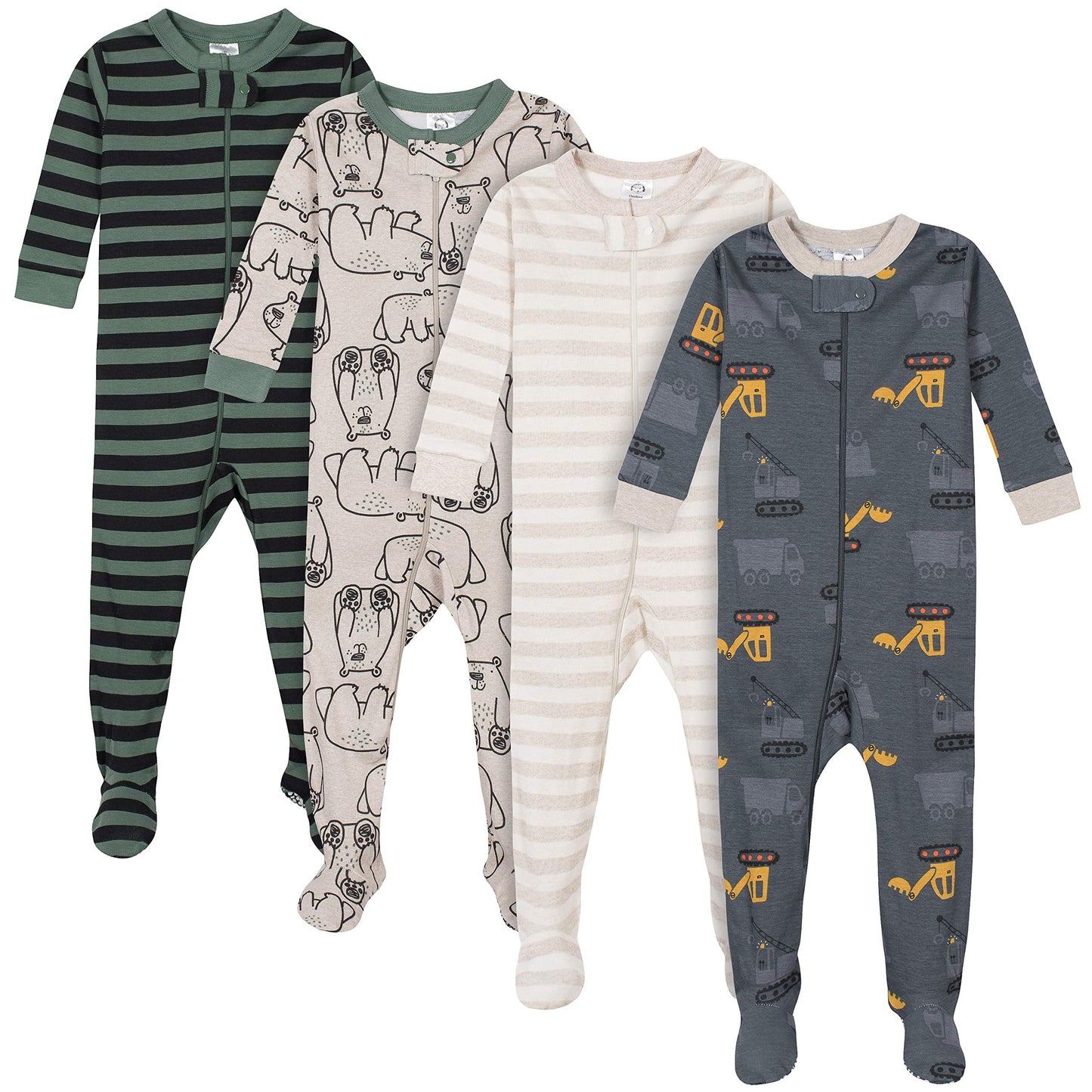 Gerber Baby-Boys Baby-Boys 4-pack Footed Pajamas