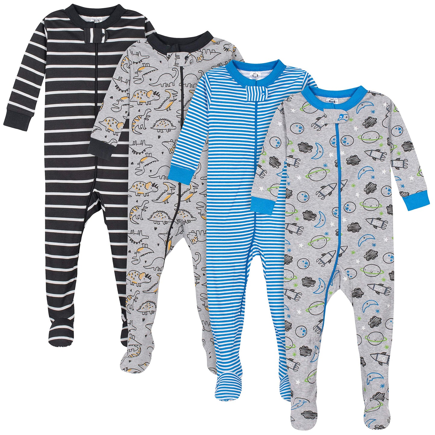 Gerber Baby-Boys Baby-Boys 4-pack Footed Pajamas